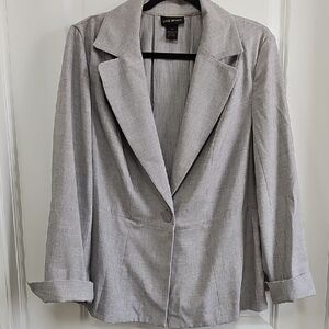Lane Bryant Gray Blazer Classic Tailored Design